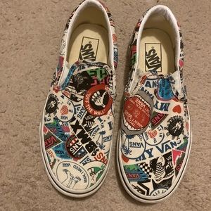 Womens size 8 vans classic slip ons